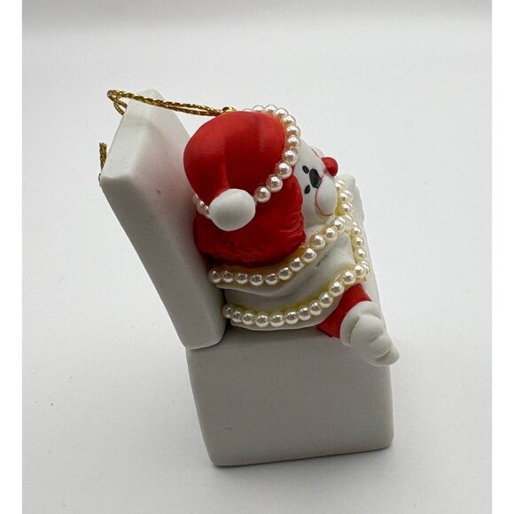 Vintage Jack in the Box Clown Christmas Tree Ornament Ceramic Bead Trim EHW 1988 - Picture 4 of 7